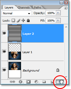 Dragging the lines layer onto the Trash Bin to delete it.