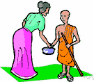 alms - money or goods contributed to the poor