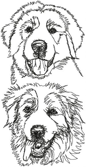 Download Advanced Embroidery Designs - Great Pyrenees Set