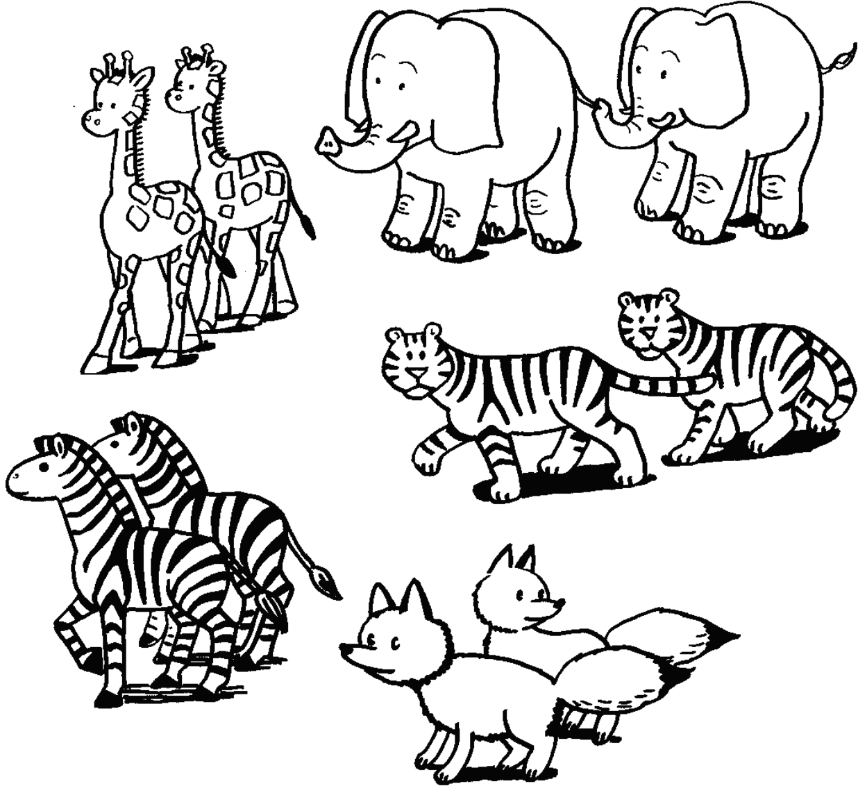 Download Jungle animal coloring pages to download and print for free