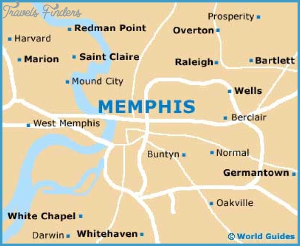 Memphis Map Tourist Attractions Travelsfinders Com