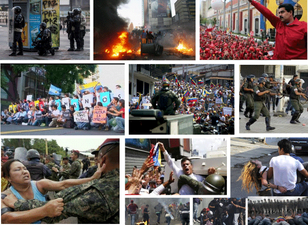 Repúdio à violência do governo Maduro praticada contra o povo venezuelano