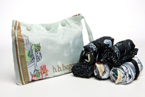 b.b.begonia Yin and Yang Reusable Shopping Bag, Set of 5 Assorted Designs