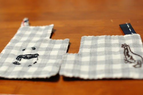 Cat and panda sketch coasters