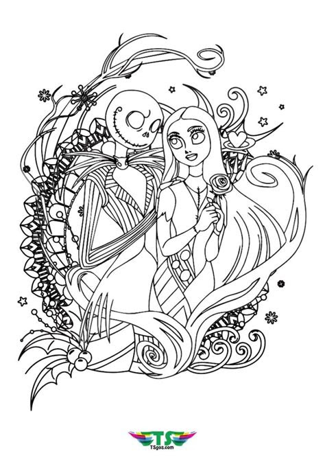nightmare  christmas coloring pages tsgoscom tsgoscom