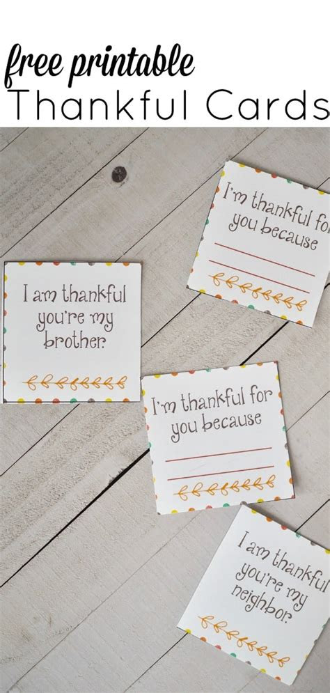 Download and print from home! free thanksgiving printables im thankful for cards the chirping moms