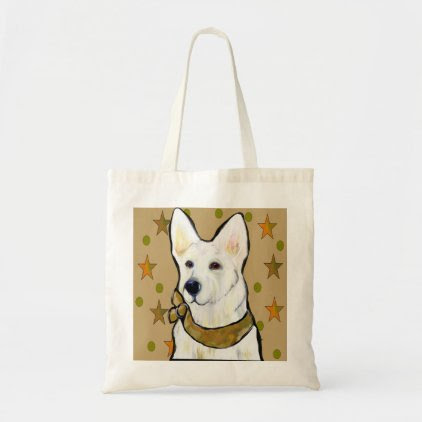 White German Shepherd Soldier Tote Bag