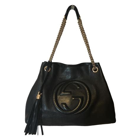 gucci soho bag handbags leather black ref joli closet