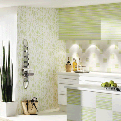 Striped Wallpaper for Interior Design in Eco Style