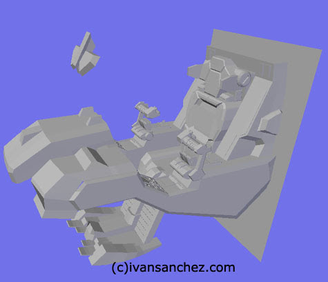 cockpit Strike Freedom gundam seed 3d mesh cg sandrum