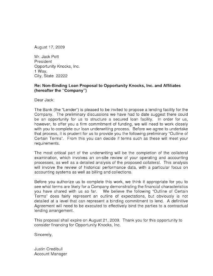 How To Write A Bank Letter