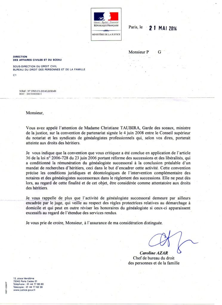 modele lettre procuration notaire - Modele de lettre type