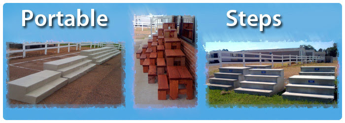Wooden Concrete Fiberglass Steps for Mobile Homes
