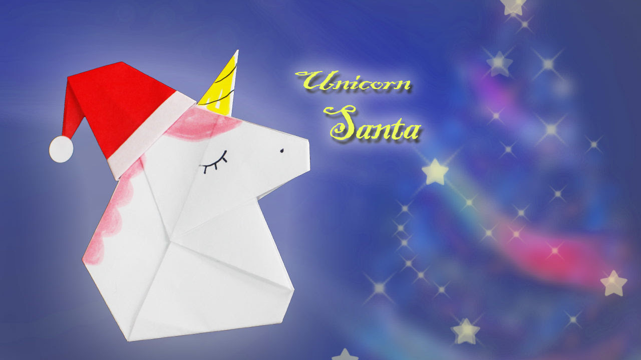 クリスマス 折り紙 サンタクロースの作り方 ユニコーン Mama Life Blog