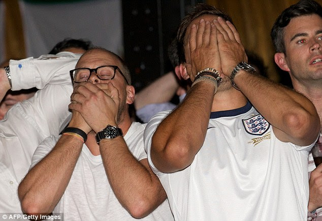 Grief: Booking a holiday may be the perfect tonic for England supporters this summer