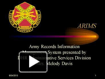 PPT – ARIMS PowerPoint presentation | free to download - id: 401954-ZWEzM