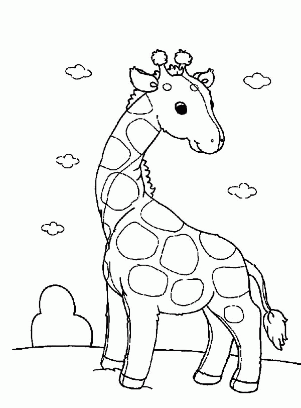 Cute Coloring Pages Of Giraffes - Coloring Home