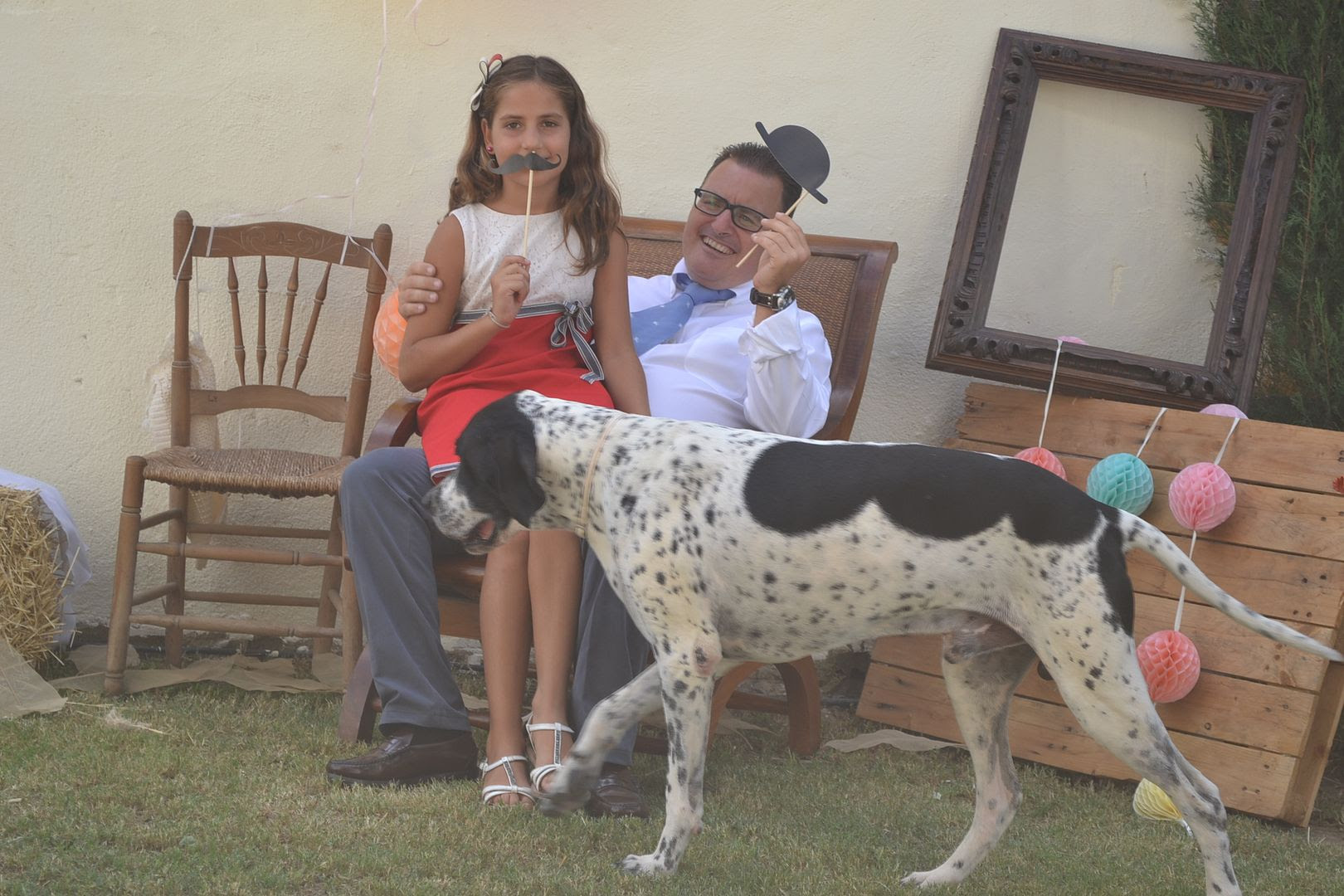 photo booth con perro en boda