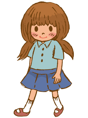 歩く女の子のイラスト かわいいフリー素材が無料のイラストレイン