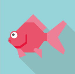 魚 Flat Icon Design フラットアイコンデザイン