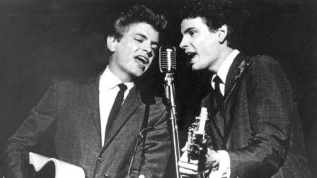 The Everly Brothers, Don and Phil, perform on July 31, 1964.