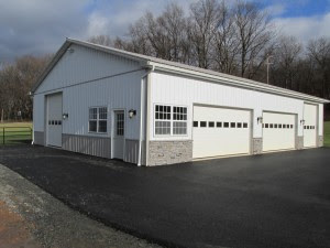 double-flat-roof-garage-with-sleepout garage exterior
