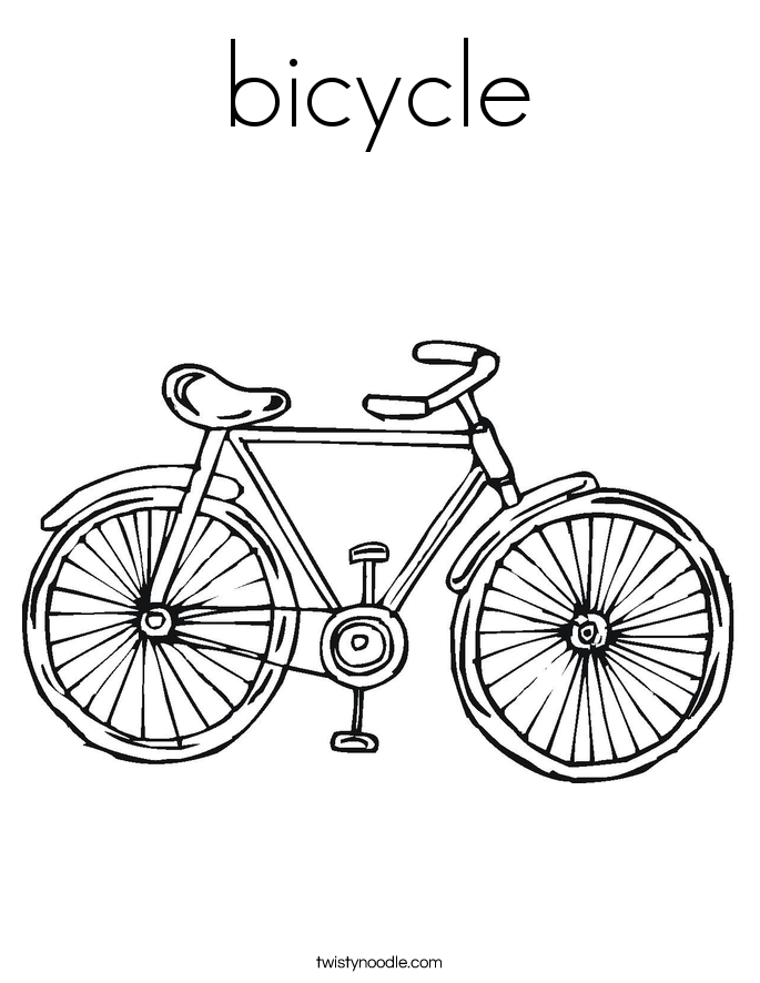 dessin bicyclette imprimer