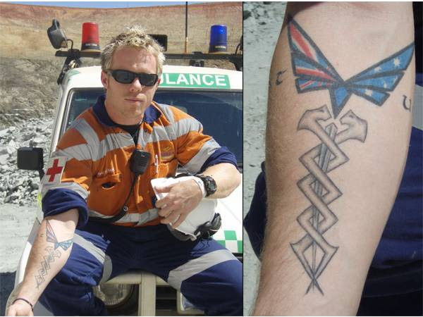 This is a picture of my tattoo and yes, it's real! I'm a Paramedic, 