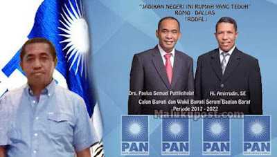 Ambon, Malukupost.com - Ketua DPW PAN Maluku, Abas Hanubun menyatakan siap menerapkan sanksi tegas terhadap kader partai yang membelot dan tidak memberikan dukungan pasangan Paulus Semual Puttileihalat-Amiruddin (Rodal) pada Pilkada Seram Bagian Barat (SBB) tahun 2017. "Jajaran PAN siap bekerja keras bersama Partai Nasdem dan Gerindra untuk memenangkan pasangan RODAL di Pilkada SBB dengan tetap memelihara stabilitas keamanan di kabupaten setempat," ujar Abas di Ambon, Jumat (23/9). Apalagi Paslon Rodal telah mendaftar di KPU SBB pada 21 September 2016 sehingga tidak ada alasan bagi kader maupun simpatisan PAN untuk bekerja keras memenangkan pasangan tersebut. "Jadi sekali lagi yang tidak mematuhi ketentuan partai pasti dikenakan sanksi tegas sesuai amanat AD/ART PAN," tandas Abas. Pilkada SBB tercatat pasangan lainnya yang telah mendaftar di KPU setempat adalah Samson Atapari dan Suhfi Majid (INA AMA), Yasin Payapo - Timotius Akerina (YAKIN) dan Sanadjitu Tuhuteru - Petrus Suripatty (TUNTAS). Pilkada serentak kelompok kedua lainnya di Maluku adalah di kabupaten Maluku Tengah, Buru, Maluku Tenggara Barat (MTB) serta kota Ambon. Sedangkan, Pilkada kelompok pertama pada 9 Desember 2015 di kabupaten Seram Bagian Timur (SBT), Buru Selatan, Maluku Barat Daya (MBD) dan Kepulauan Aru. (MP-3)