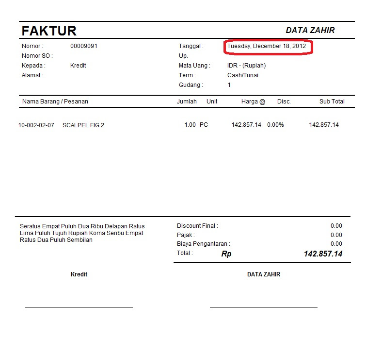 Contoh Invoice Format Related Keywords - Contoh Invoice 