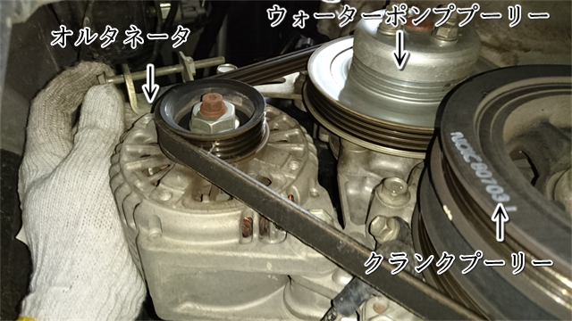 ミラカスタム ウォータポンプ異音 安城市で車検を依頼するなら おはぎ自動車