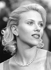 scarlett johansson black and white