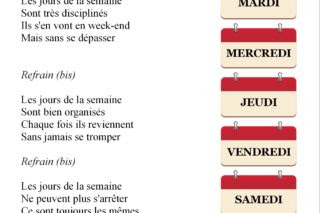 Chanson Les Jours De La Semaine Mc En Maternelle