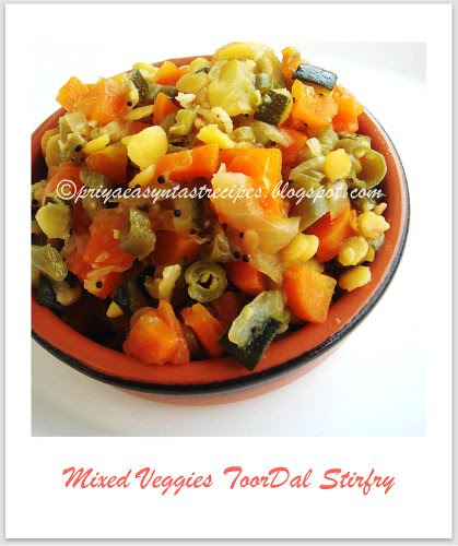 Mixed veggies toordal stirfry