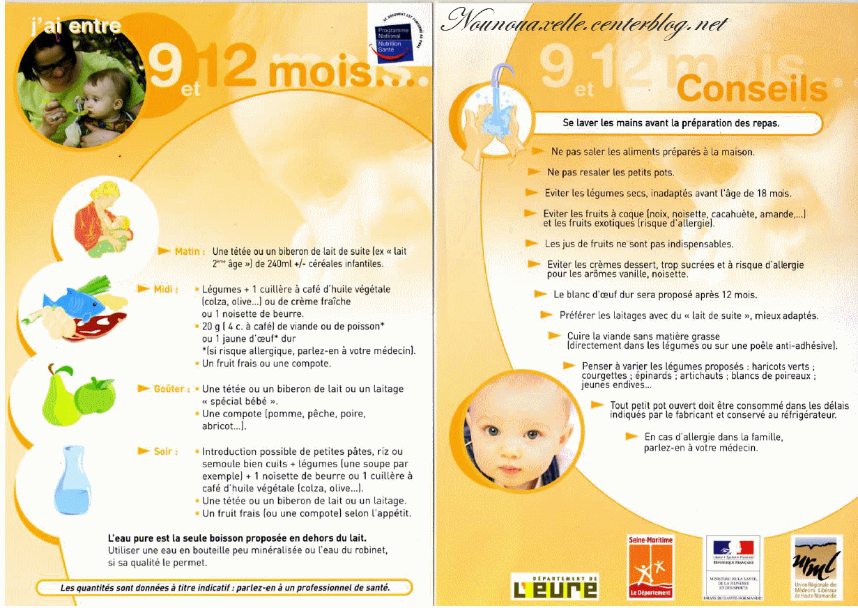 L Alimentation De Bebe 9 12 Mois