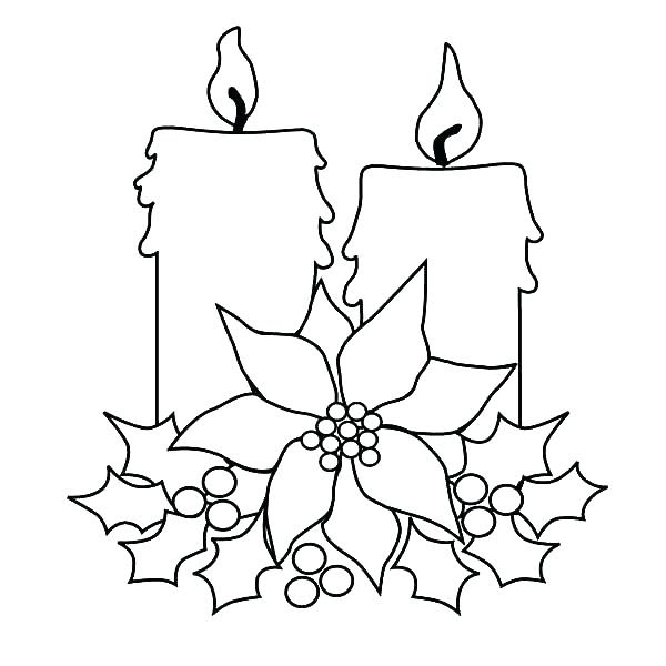 Candle Coloring Page at Free printable