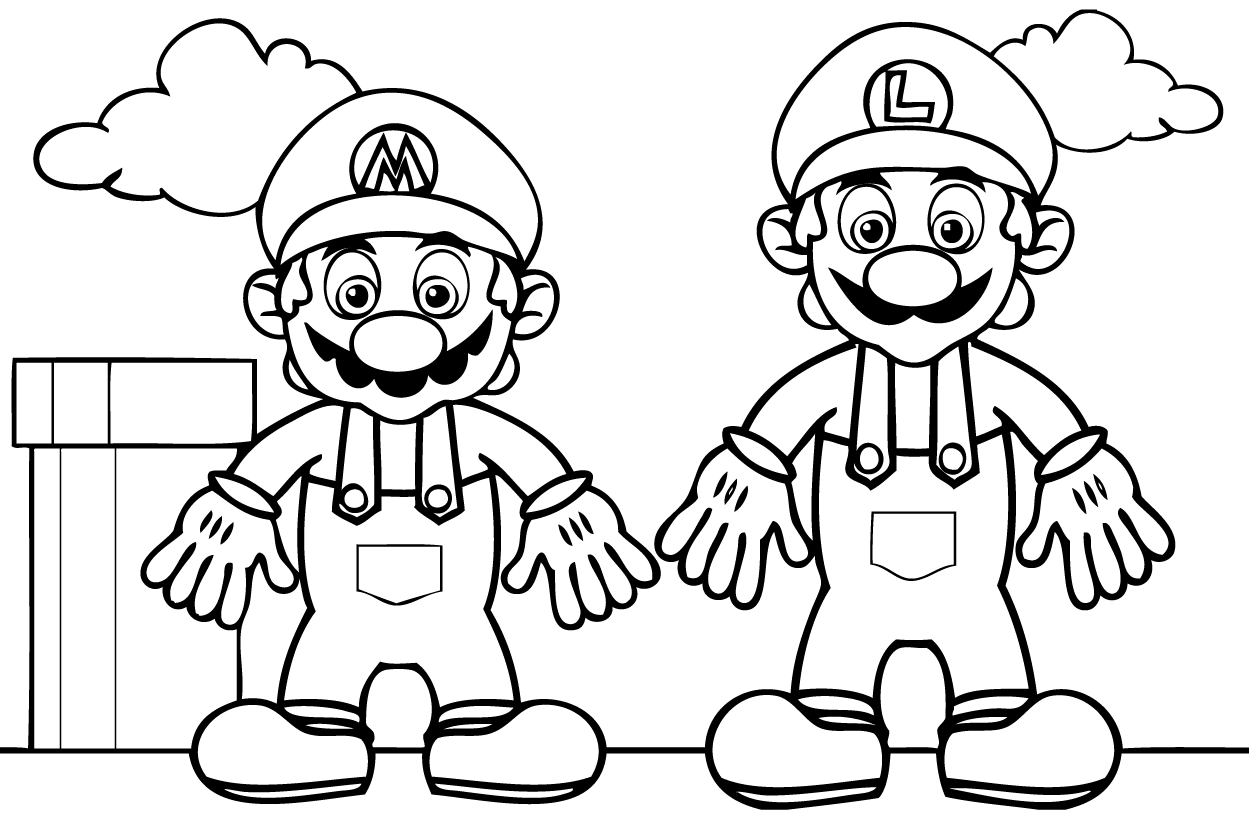 Image Coloriage super mario bros gratuit