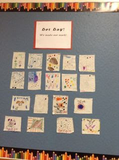 What's New in Room 1? celebrated Dot Day by reading the story and listening to a Dot Day song. Then created our own unique art pieces, each one starting with just a dot! Finally we &#8220;made our mark&#8221; on our Dot Day fabric poster by drawing a dot, writing our names and sharing a time we were brave.