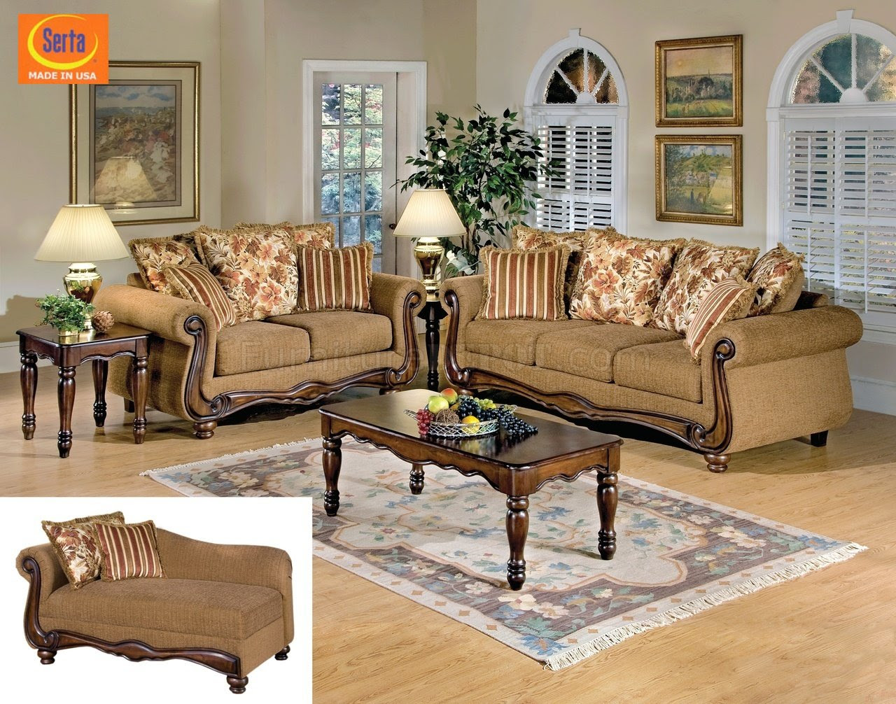 50310 Olysseus Sofa In Brown Floral Fabric By Acme Furniture