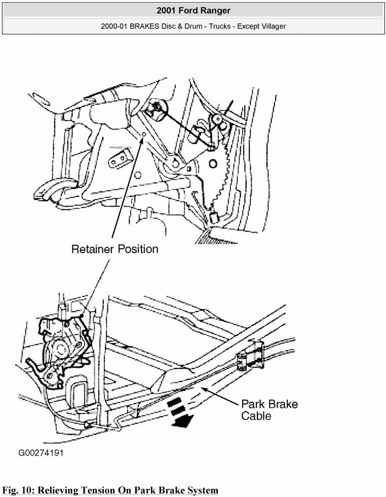 2000 ford ranger rear brake diagram