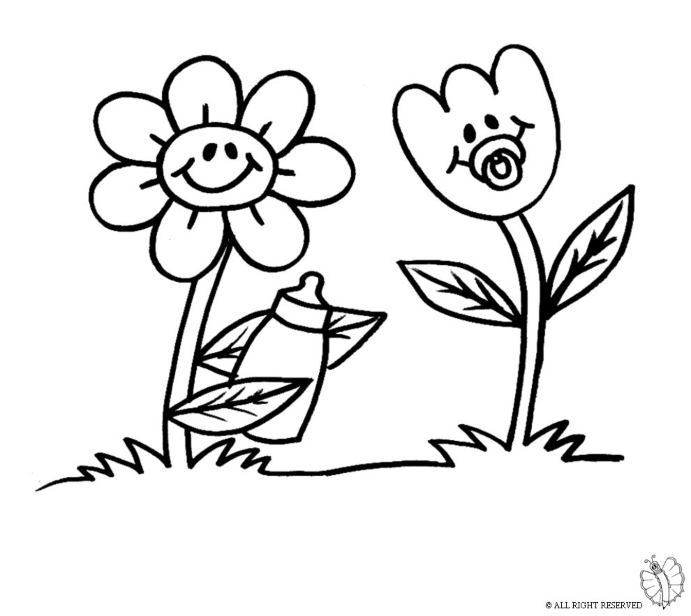 Disegno di Fiori Animati da scaricare