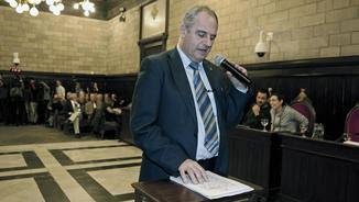 L'alcalde de Girona, Albert Ballesta, promet el càrrec (Towsend/EFE)
