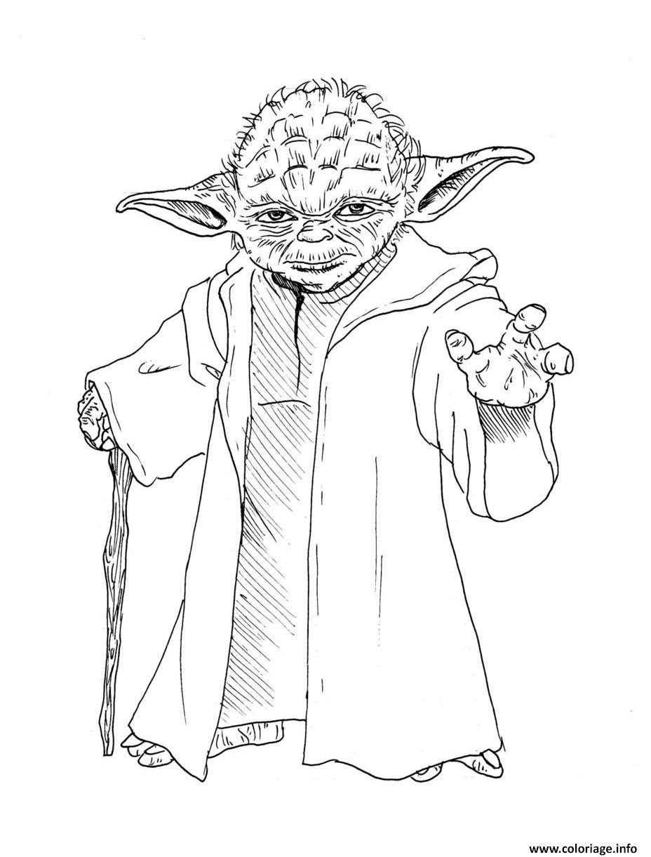 Coloriage Yoda Star Wars Dessin   Imprimer
