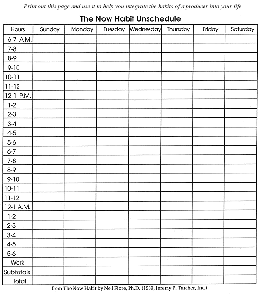 Go to: The Now Habit and The Now Habit at Work