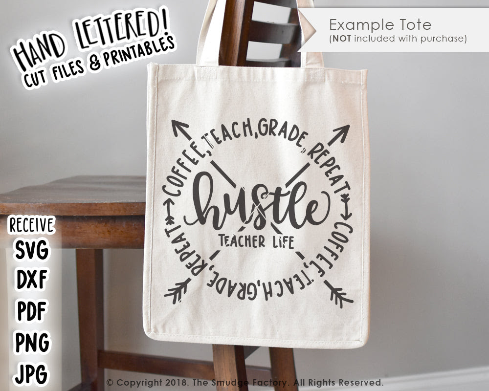 Download Teacher Hustle Svg Printable The Smudge Factory