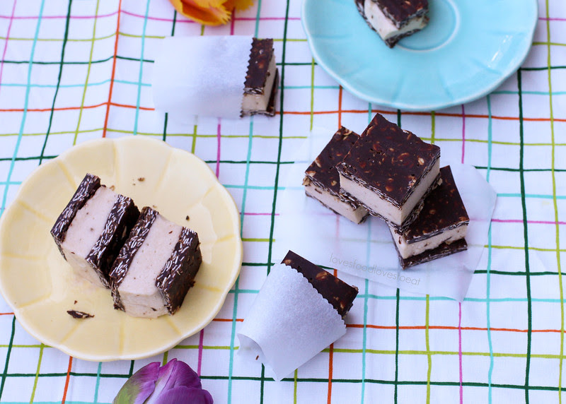No-bake Chocolate Peanut Butter Banana Ice Cream Sandwiches // Loves Food, Loves to Eat