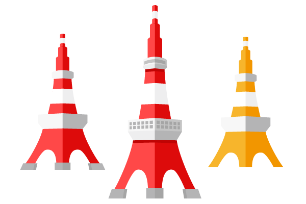 東京タワーっぽいイラストその4 街 建物系イラスト専門サイト Town Illust