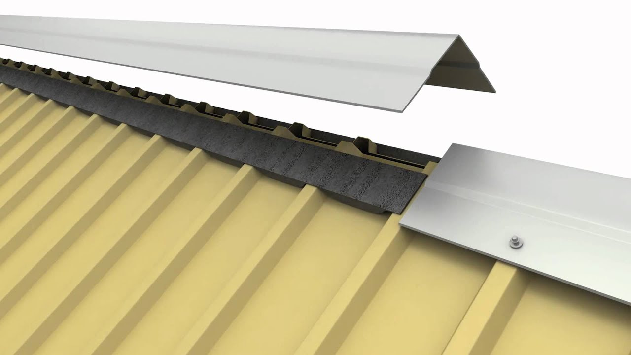 Flex-O-Vent Metal Roofing Ridge Vent - YouTube