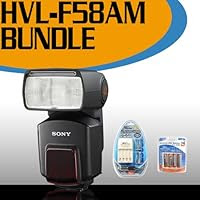 Sony HVL-F58AM High Power Digital Camera Flash with Wireless Ratio Control and Quick Shift Bounce BigVALUEInc Accessory Saver Battery Bundle