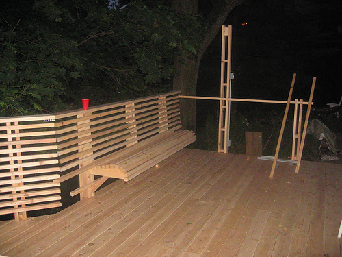 Deck Railing Bench Ideas